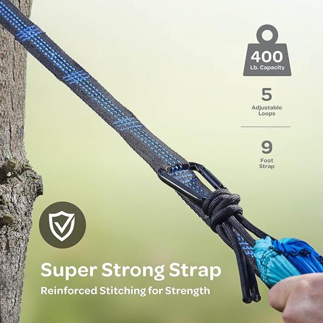 Modern Camping Hammock Custom Nylon Children's Portable Hammock with Tree Straps