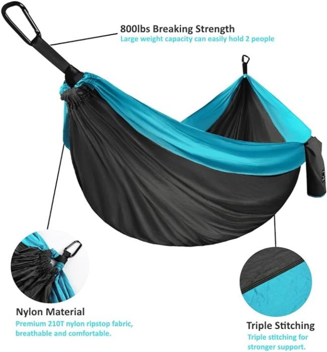 Modern Camping Hammock Custom Nylon Children's Portable Hammock with Tree Straps