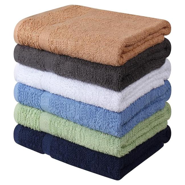 Custom Logo White Bathroom Hand Towels Multi Purpose Quick Drying & Absorbent Face Towel