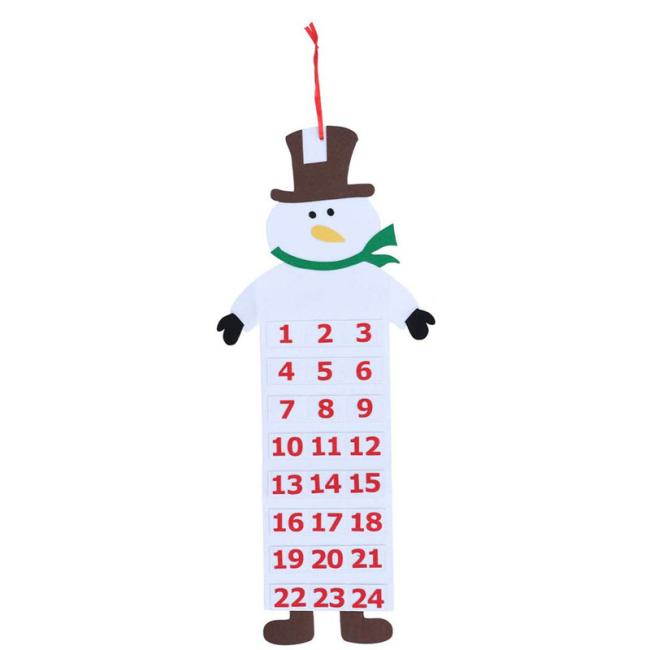 Creative Custom Non-woven Calendar Pendant Countdown to Christmas Tree Decoration Felt Calendar