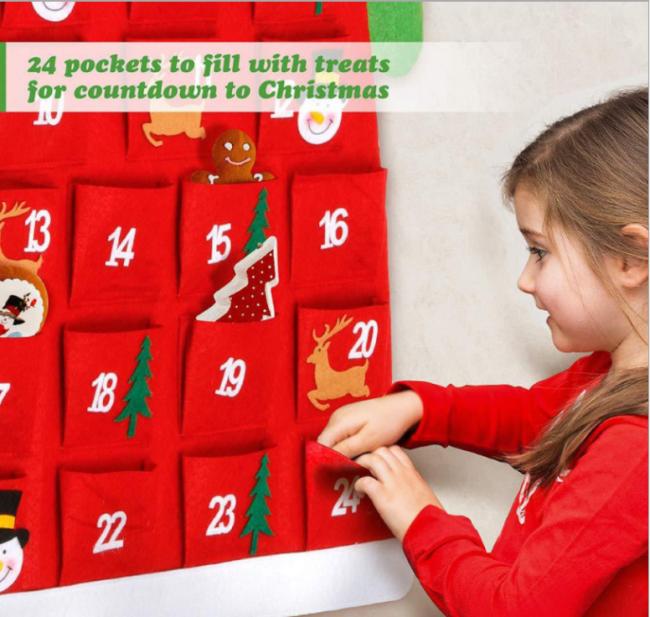 Christmas Felt Advent Calendar with Pockets