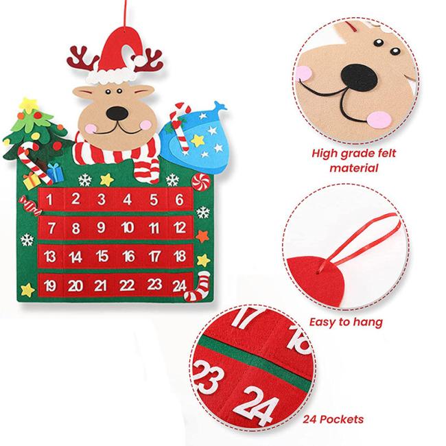 Christmas Felt Advent Calendar with Pockets