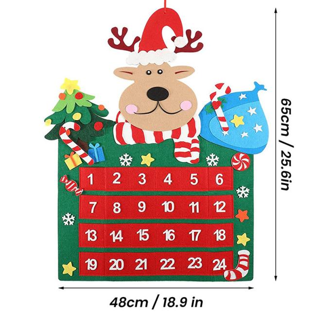 Christmas Felt Advent Calendar with Pockets