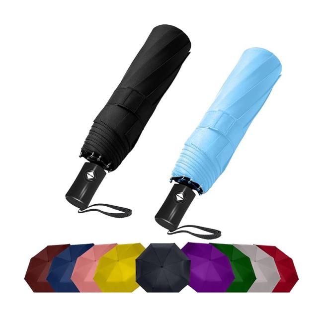 Windproof Compact Collapsible Light Portable Wind Resistant Automatic Umbrella with Custom Logo for Rain