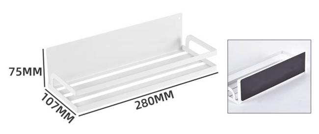 Black Metal Moveable Fridge Magnetic Spice Racks