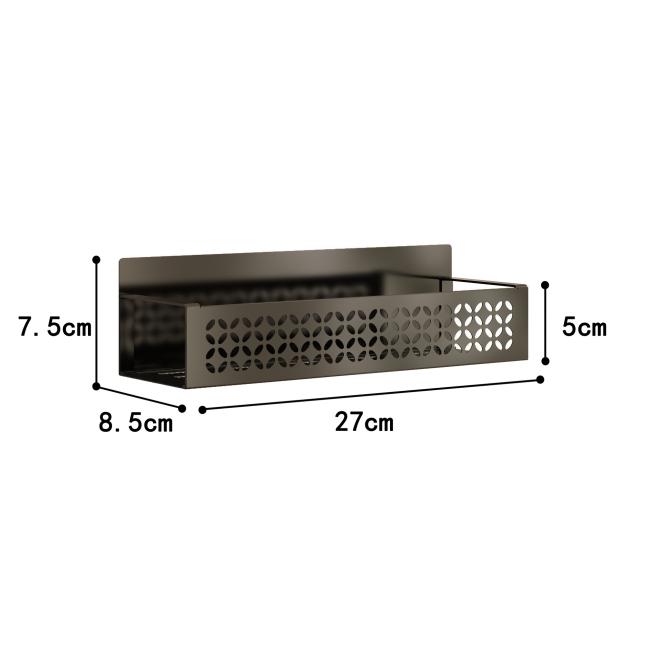 Black Metal Moveable Fridge Magnetic Spice Racks