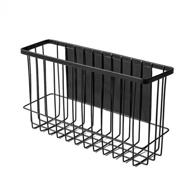 Black Metal Moveable Fridge Magnetic Spice Racks