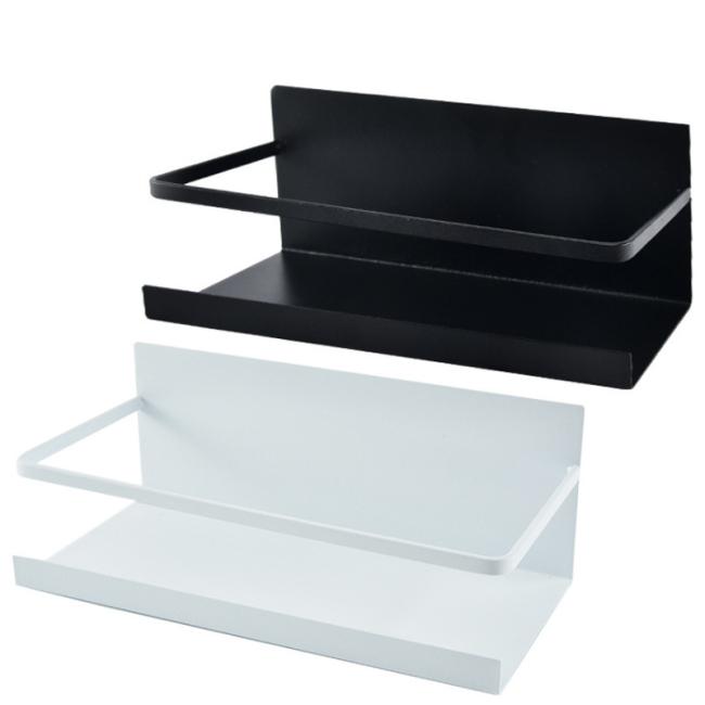 Black Metal Moveable Fridge Magnetic Spice Racks