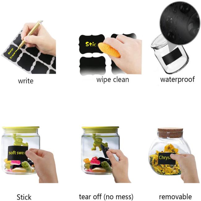 Round Chalkboard Labels Stickers Custom Erasable Reusable Colored Circle Dot Stickers