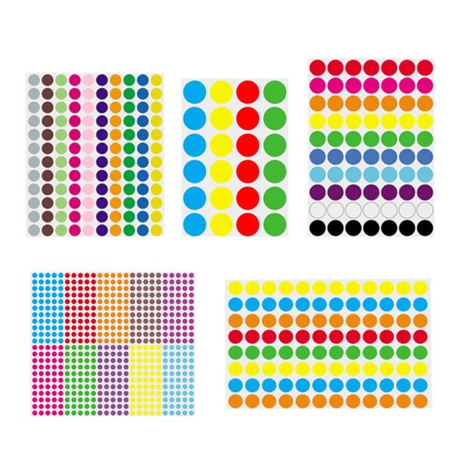 Round Chalkboard Labels Stickers Custom Erasable Reusable Colored Circle Dot Stickers