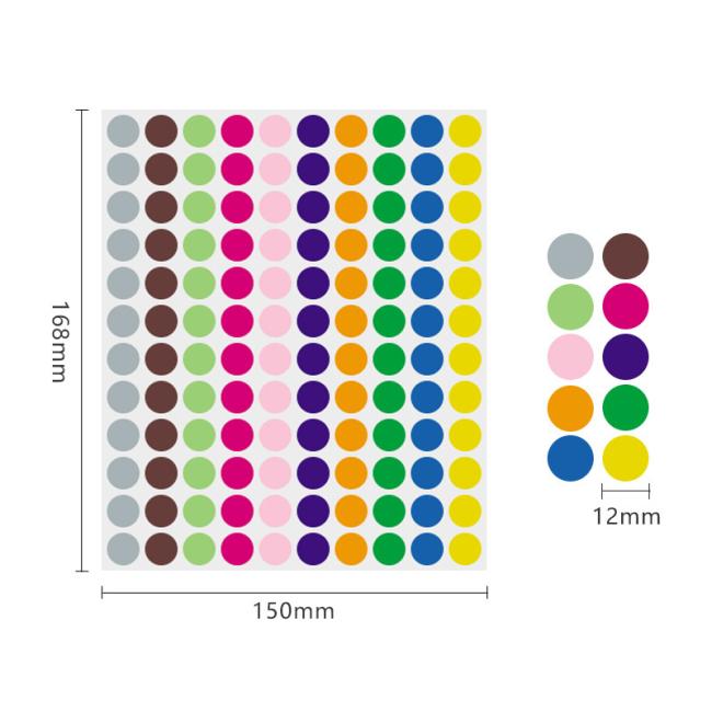 Round Chalkboard Labels Stickers Custom Erasable Reusable Colored Circle Dot Stickers