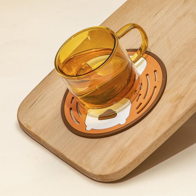 New design bulk non slip color fruit shaped silicone rubber cup mat pvc coffee drink coaster