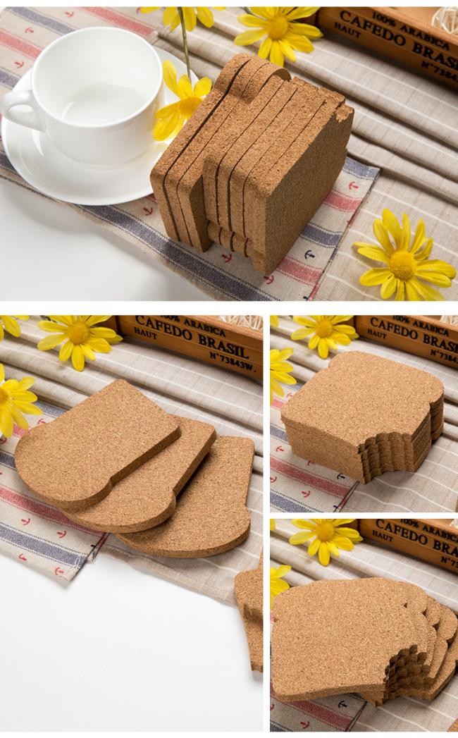 Cat claw shaped cute cartoon cork coasters hangable heat resistant coasters