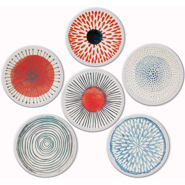 UV printing absorb water diatomite drink coaster quick drying diatomaceous earth cup mat stone coaster