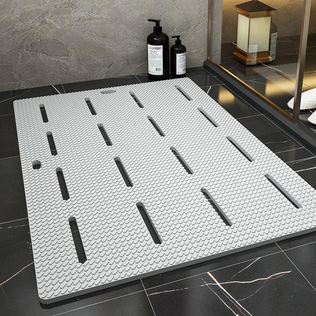 Bathroom Kitchen Waterproof Floor PVC Bath Mat Custom Non Slip Transparent Rubber Mat
