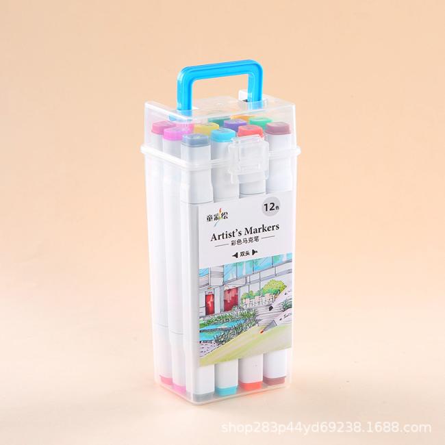 Set 48colors Marker pens wholesaler dual tips marker pen for DIY Painting marker pens with high quality PP Bags