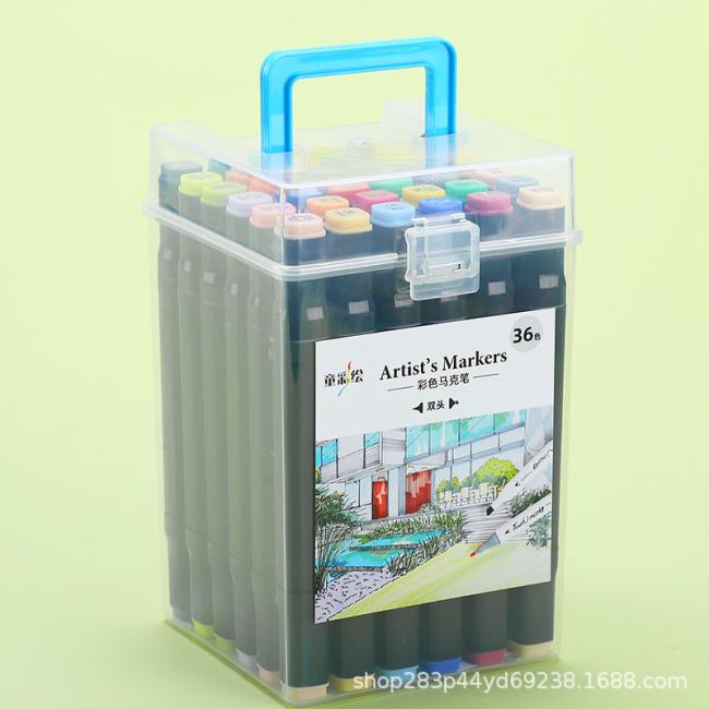 Set 48colors Marker pens wholesaler dual tips marker pen for DIY Painting marker pens with high quality PP Bags