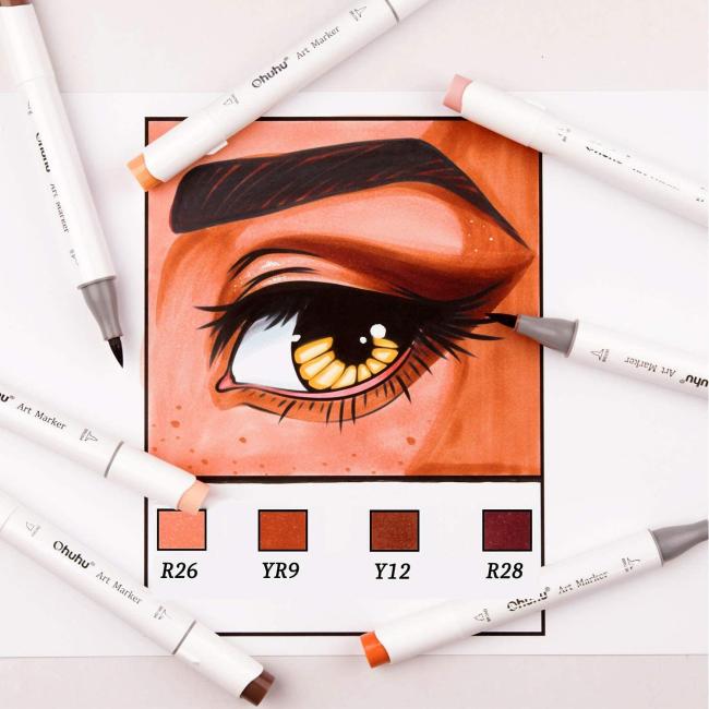 24 Colors Drawing Markers with Dual Tips For Art Office School Supplies