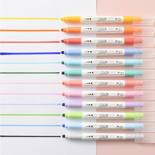 Fine & Dot Pens Custom Water-Based Ink Dual Tip Round Dot Markers for Journaling Scrapbooking Paper Card Coloring Book