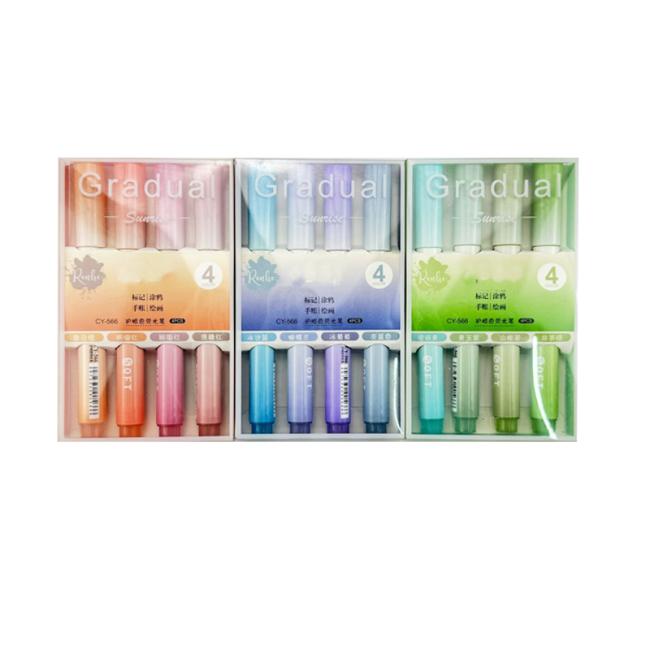 Cute Cat Paw Highlighter Fency Highlighter Pen Custom Chisel Tip Mini Highlighter Set