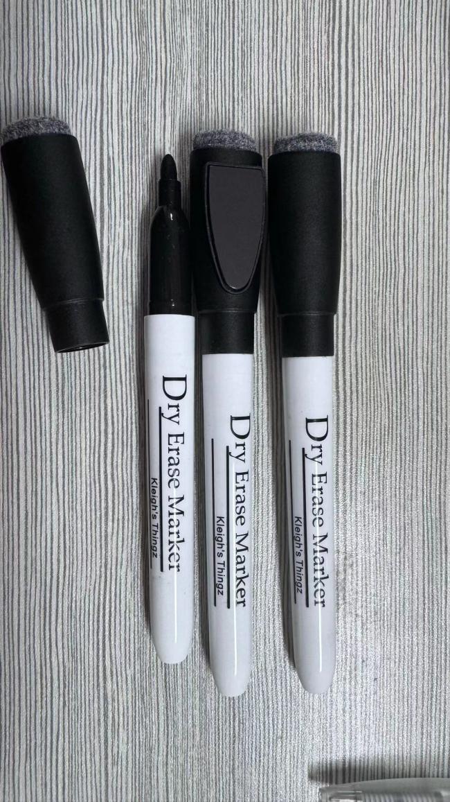 Bulk Set Custom Printing Logo 10 Colors Black Whiteboard Pen Magnetic Dry Erase Markers with Eraser