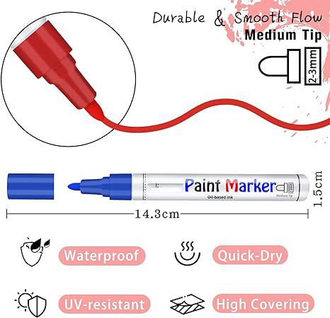 Odorless Permanent Oil Based Paint Markers Set Custom Premium Quality Ink Paint Pen