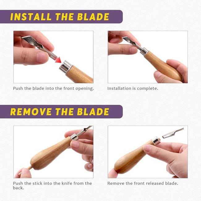 DIY Wood Carving Tools Kit with Canvas Case Gouges and Woodworking Chisel Tool Set