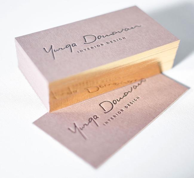 Luxury custom printing embossed 500gsm cotton paper cardboard name business card