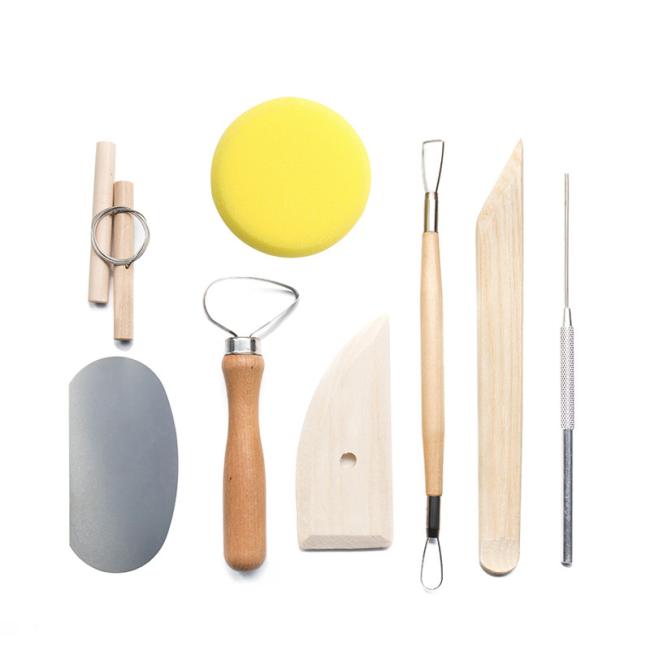 22 Pcs Set Artistic Wooden Clay Tools Carving Modeling Pottery Tools Polymer Clay Tools