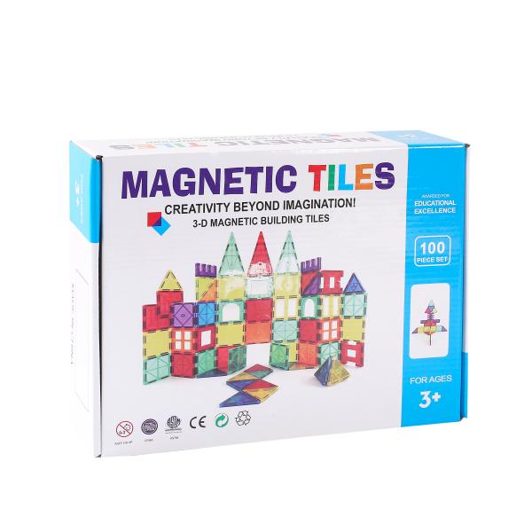 Quality Magnetic Building Blocks 100 120 Pieces Magnet Toys Building Strongest Magnetic Tiles for sale