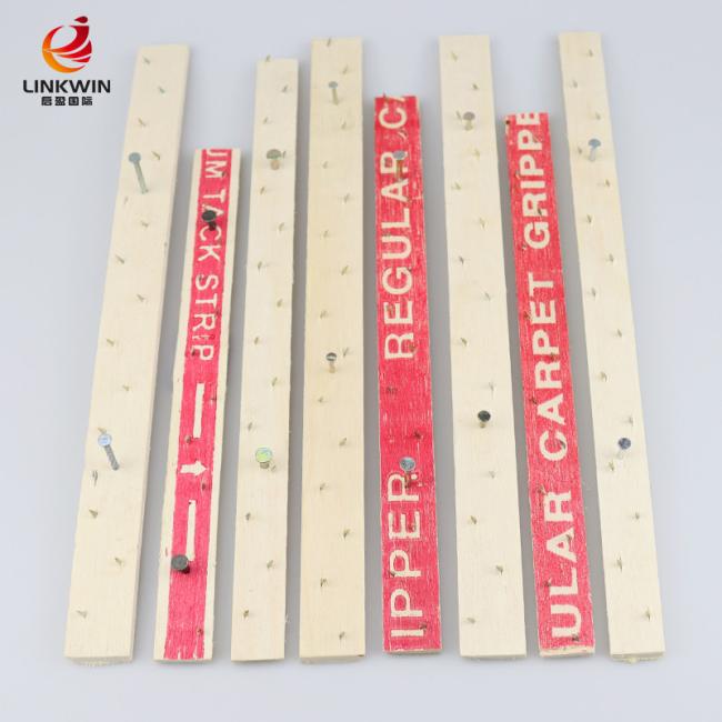 Different size and types of nails easy assembled wood carpet gripper for house installing