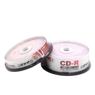 China Factory price best quality empty cdr discs 700mb 80min 52x bulk cd-r available free sample single layer for sale