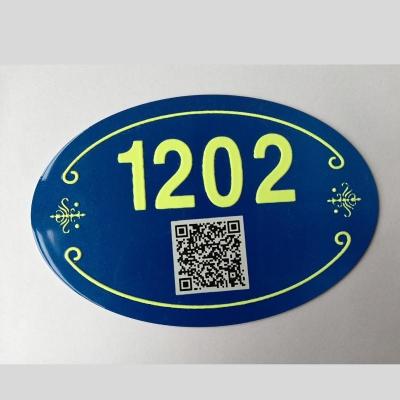 China Photoluminescent House Number Sign Glow In The Dark for sale