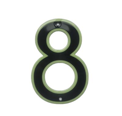 China Customized Reflective House Numbers Signs Glow In The Dark For Street Door for sale