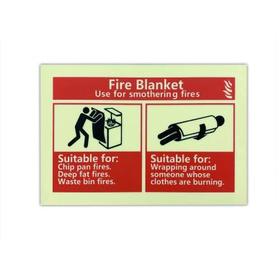 China Photoluminescent Aluminum Fire Blanket Imo Symbol Sign Glow In The Dark for sale