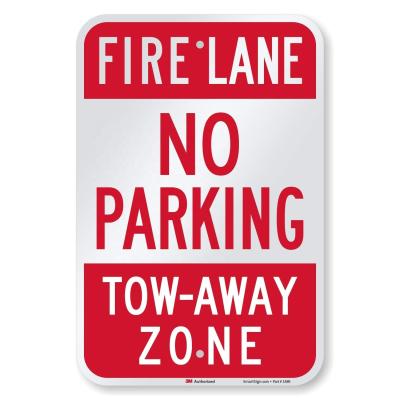 China Laminated Aluminum Safety No Parkingfire Lane Signs ODM for sale