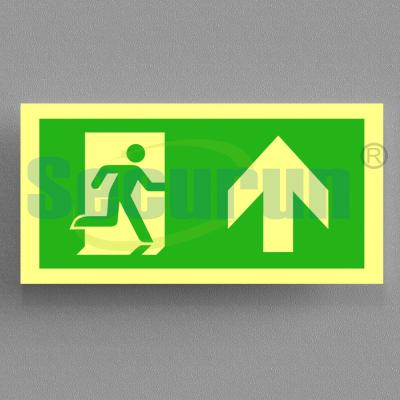 China Odm Aluminum Safety Route Hotel Fire Evacuation Signs Glow In The Dark for sale