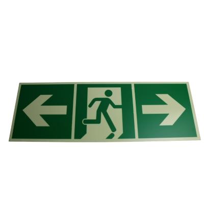 China Rectangle Photoluminescent Safety Exit Sign Aluminum PVC for sale
