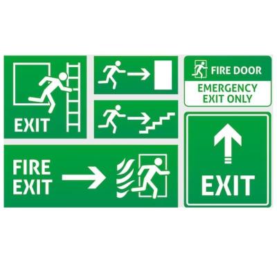 China Rectangle Photoluminescent Safety Exit Sign For Office Buildings for sale