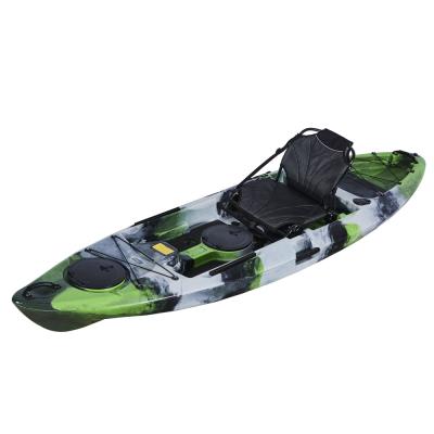 China Single Seat One Person 10FT Fishing Sit On Top Canoe LLDPE&HDPE Plastic Kayak for sale