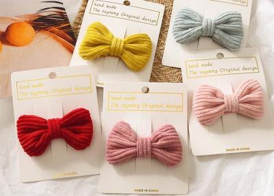 China Kids girls candy colored DIY INS BB clip bobby pins Cute knotted  fabric hair accessories OEM logo for sale