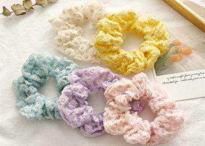 China Thick daisy floral fabric art hollowed out scrunchies large hair headdress Japanese Korean girls lady accessories for sale