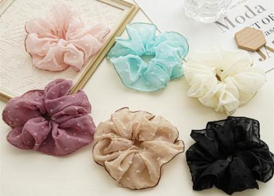 China Summer ball mesh gauze art scrunchies large hair hoop headpiece ins kids girls hair rope headpiece accessories for sale