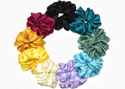 China wide satin large violet yellow scrunchies head rope Japanese Korean lady Yiwu accessories for sale