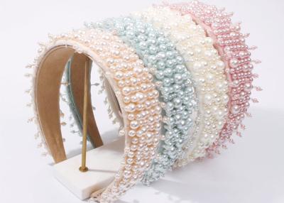 China Europe America fashion baroque headbands hair accessories manual temperament imitation pearl headbands for sale