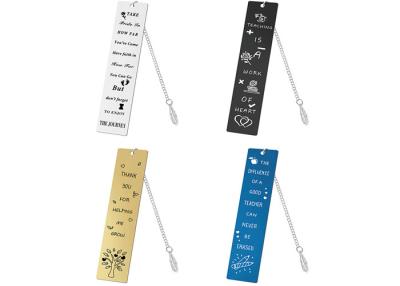 China Bookmark EurAmerican Teachers' Day gift gold leaf Pendant student teacher souvenir engraved words picture logo bookmark for sale