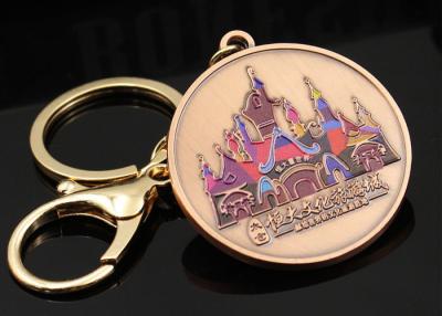 China Custom metal keychain cultural tourism city logo building souvenir commemorative various DIY design keychain for sale