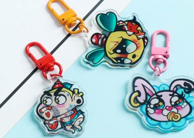 China Acrylic cartoon keychain pendant lovely cute boy girls animal star surrounding Logo for sale
