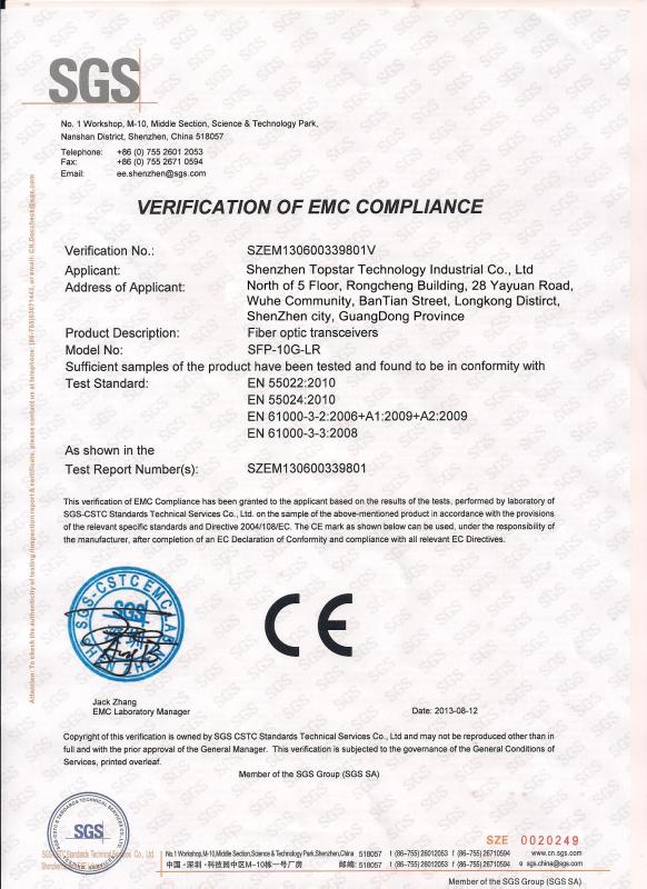 CE certification - TOPSTAR TECHNOLOGY INDUSTRIAL CO., LIMITED