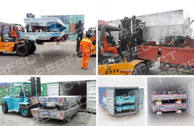 Heavy Industry Using Electric Transfer Traverser for Ship Body Maintenance